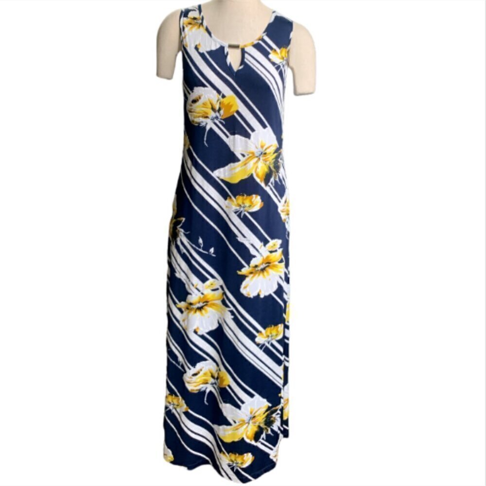 ESPRESSO Floral Sleeveless Midi Dress Sz M #31G